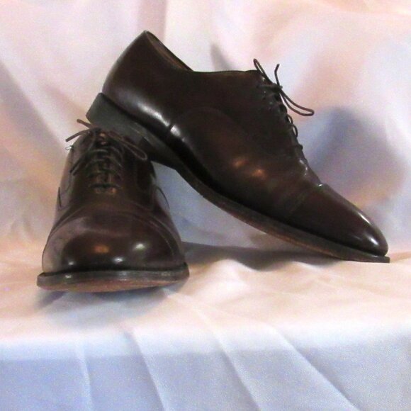 Johnston and Murphy Leather Optima Oxfords Burgundy Size 11 Made in USA - Picture 1 of 11